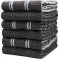 thumbnail image 1 of Bumble Premium Kitchen Hand Towels | 100% Cotton 16” x 28” | Absorbent Dish Cloths | 6 Pack (Grey), 1 of 6