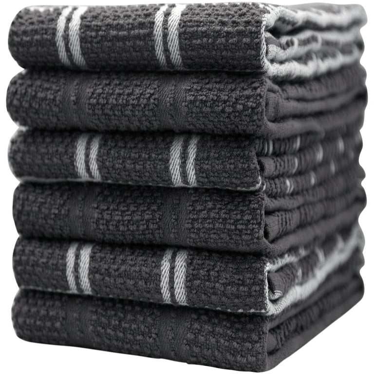 Multi Windowpane Pattern Cotton Kitchen Towels (Set of 16) Multi Windowpane Pattern Cotton Kitchen Towels (Set of 16)