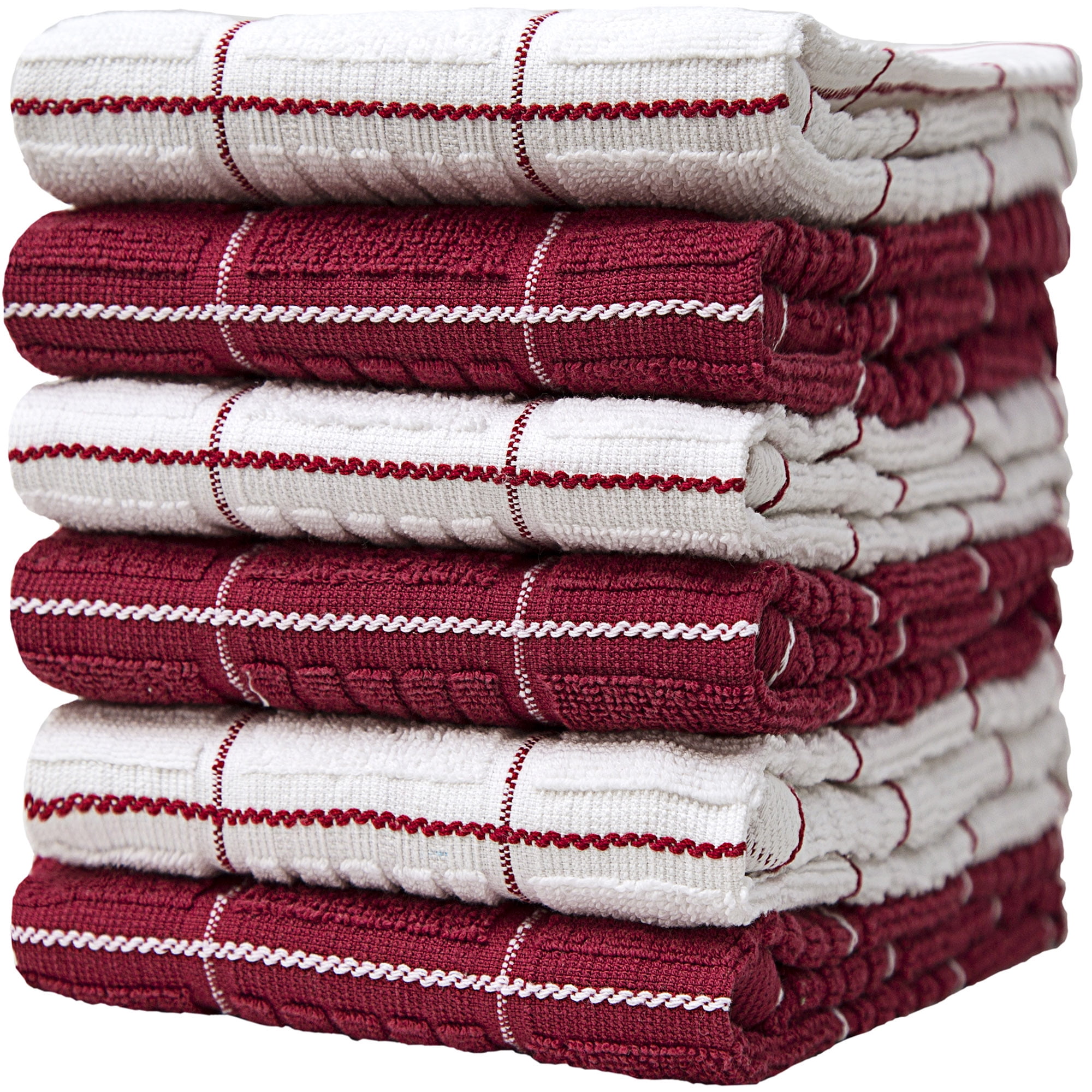 Oakias Kitchen Towels Red (12 Pack, 16 x 26 Inches) – Cotton Kitchen Hand  Towels – 310 GSM – Highly Absorbent & Quick Drying Dish Towels – Dobby  Weave