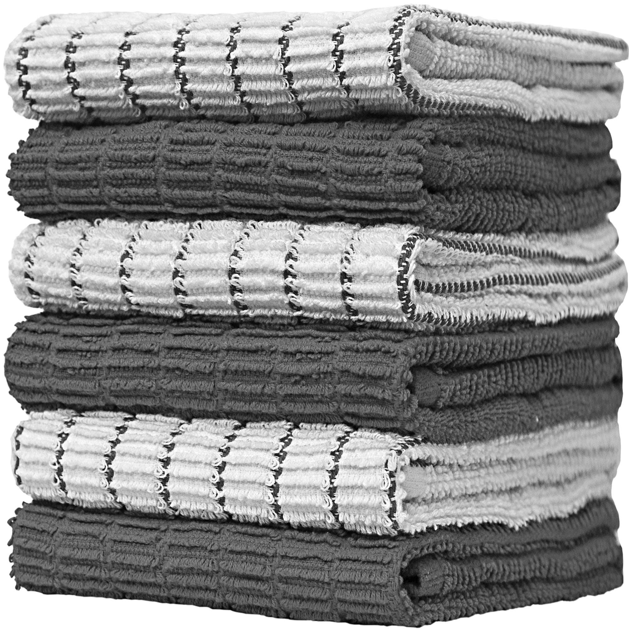 Premium Kitchen Towels (20”X 28”, 6 Pack), Large Cotton Kitchen Hand Towels, F