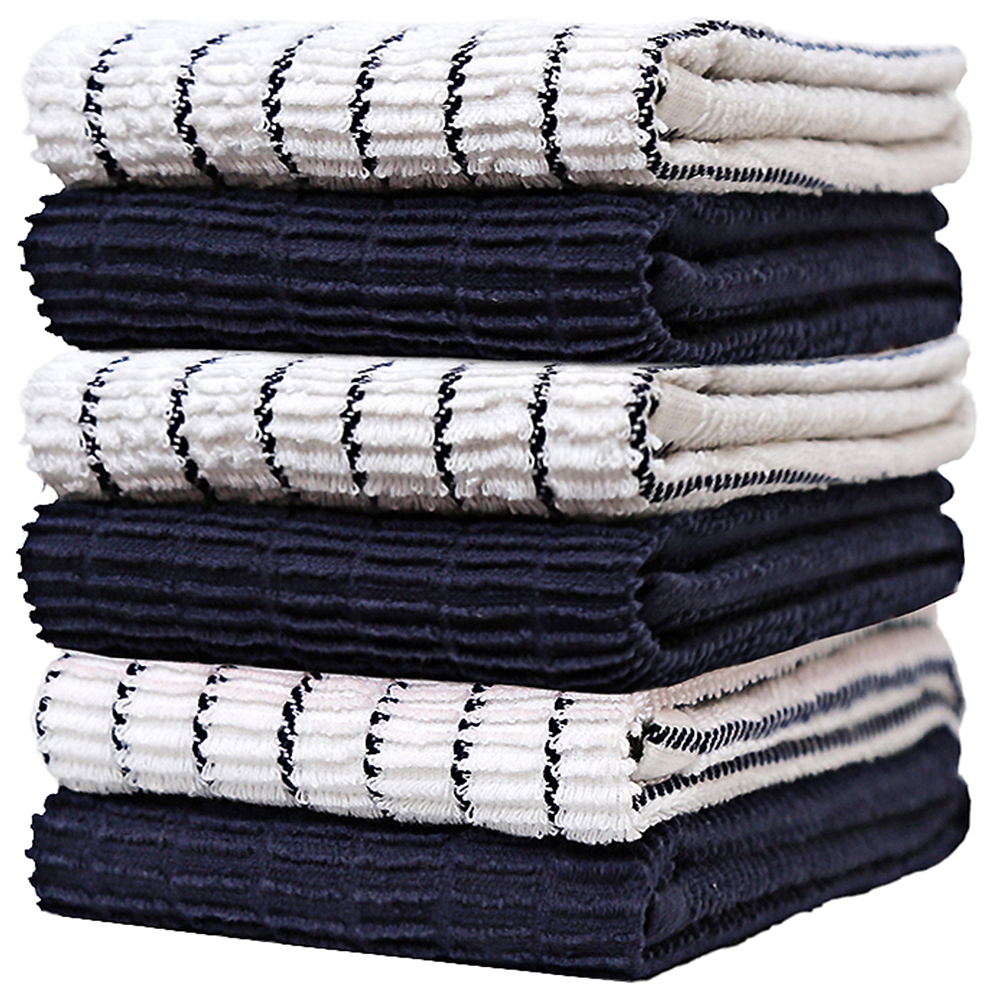 RIANGI Kitchen Hand Towels Set of 6 White/Black Dish Towels Highly  Absorbent 100% Cotton 16x26 Inches Checks White/Black Kitchen  Towels,Kitchen Hand