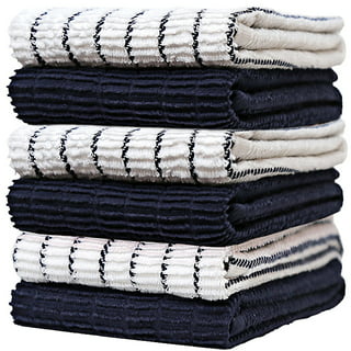 Bumble Towels Premium Kitchen,Hand Towels (20”x 28”, 6 Pack) Large Cotton, Dish, Flat & Terry Towel Highly Absorbent Tea Towels Set with Hanging Loop