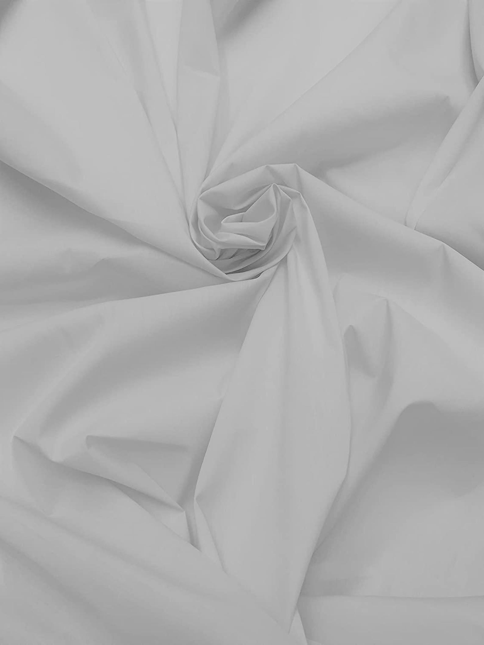 Premium Kona Cotton Fabric by The Yard – 100% Cotton Solid Material in Black or White for Quilting, Sewing, Crafts, Apparel & Home Décor | Valentina Textiles Inc. (White, 3 Yard)