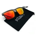 thumbnail image 1 of Premium Kush Polarized Rectangle Sport Horn Rim Sunglasses Slate - Orange Mirror, 1 of 8