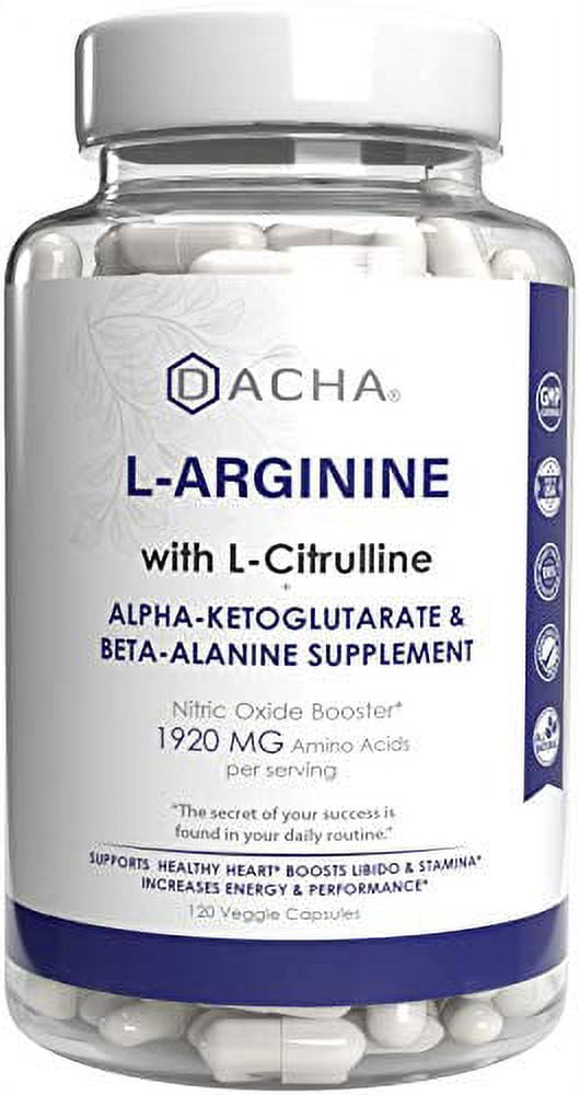 Premium L Arginine Pills 1920 MG 120 VCAPS AAKG Nitric Oxide