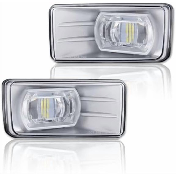 Premium LED Fog Light Assemblies For Chevy 2007-2013 Silverado 1500, 07-14 Silverado 2500HD/3500HD, 10-14 Tahoe, 07-13 Avalanche, 07-14 Suburban, 15-19 GMC Yukon, 4X4 Plug-and-Play, 12V 2Pcs