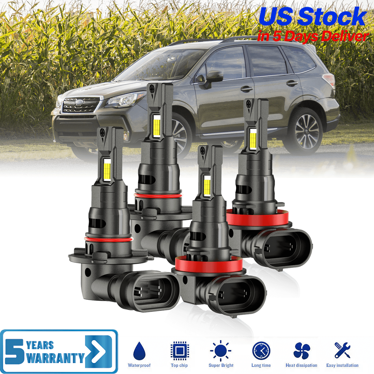 Premium LED Upgrade Kit - H11 9005 LED Headlight Kit - Compatible with