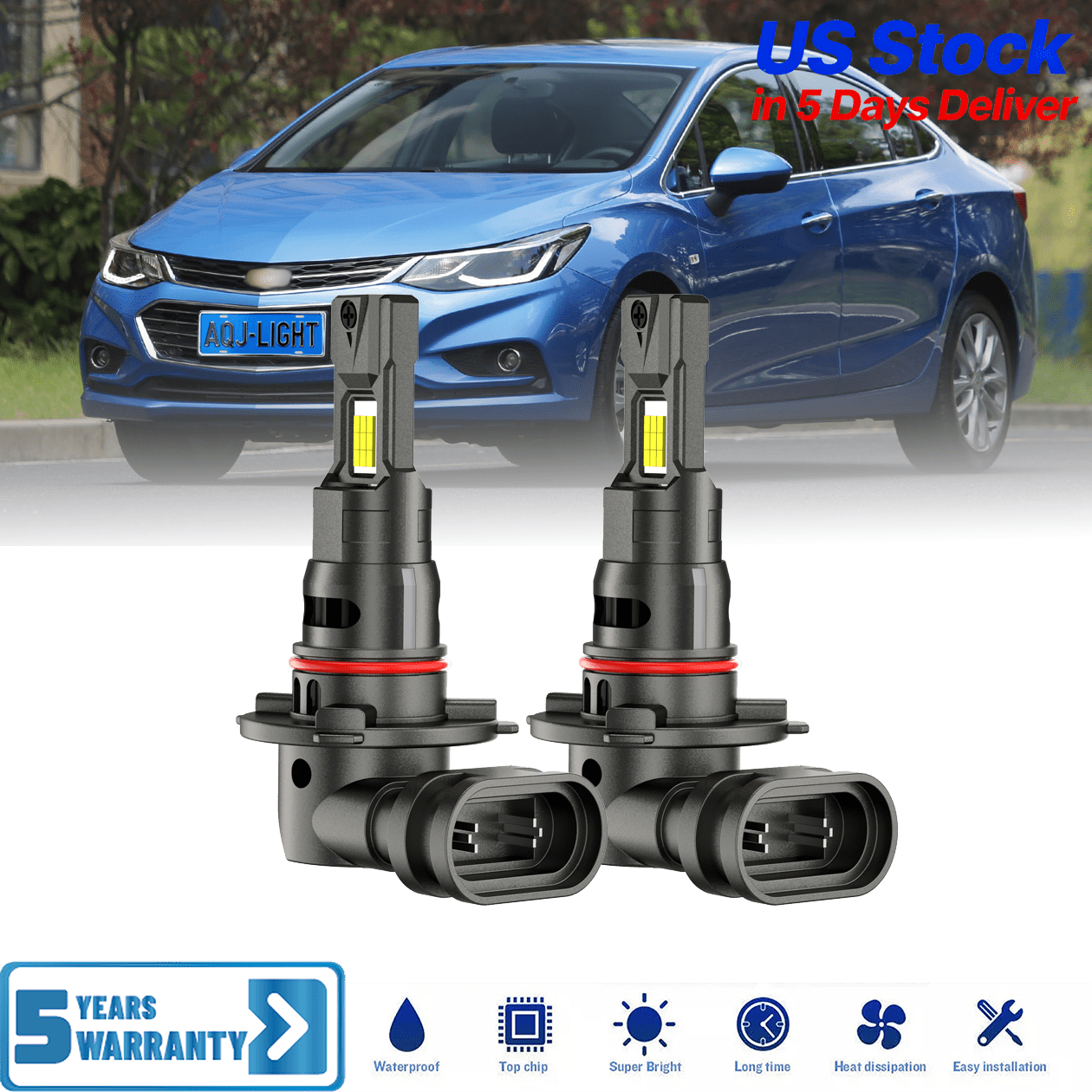 Premium LED Upgrade Kit - HB3/9005 LED Headlight Kit - Compatible with ...