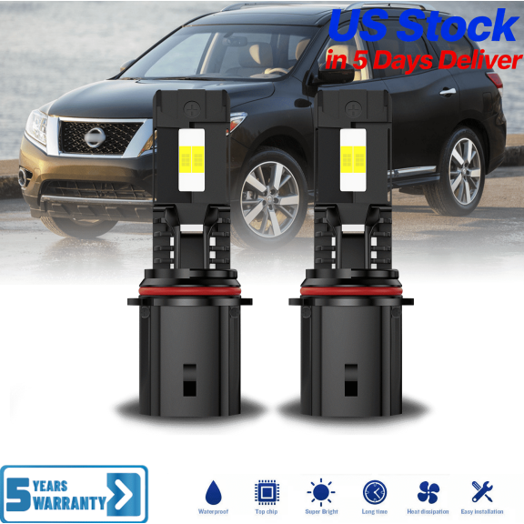 Premium LED Upgrade Kit - HB5/9007 LED Headlight Kit - Compatible with Nissan Pathfinder 2005-2012 – 2 Pack High Beam Lamp Set – 48,000LM 9004 LED Replacement Bulb Kit