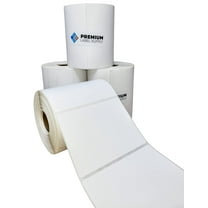 Premium Label Supply 4" x 3" Direct Thermal Labels - 4 Rolls- 500 Labels per Roll - 1'' Core - 4 Rolls - 2000 Labels