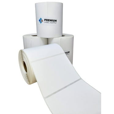 Premium Label Supply 4" x 3" Direct Thermal Labels - 4 Rolls- 500 Labels per Roll - 1'' Core - 4 Rolls - 2000 Labels