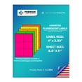 thumbnail image 1 of Premium Label Supply Bright Neon Color Fluorescent Stickers - 4" x 3.33" Labels - (Assorted Fluorescent, 150 Labels), 1 of 2