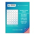 thumbnail image 1 of Premium Label Supply Glossy Clear Sticker Round Labels – 1.5" Circle – Laser/Inkjet Compatible – (30 Labels/Sheet), 100 Sheets –3,000 Total Adhesive Labels, 1 of 2