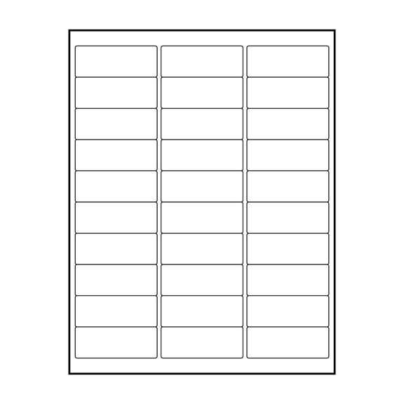 Premium Label Supply White Address Sticker Labels – 2.625” x 1" – Laser/Inkjet Compatible – (30 Labels/Sheet), 25 Sheets - 750 Total Adhesive FBA Labels