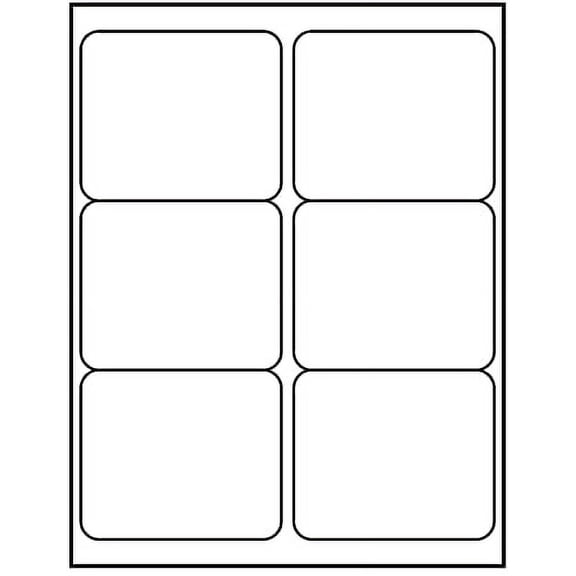 Premium Label Supply White Sticker FBA Labels 4" x 3.33" Laser/Inkjet Compatible (6 Labels/Sheet), 100 Sheets - 600 Total Adhesive Labels