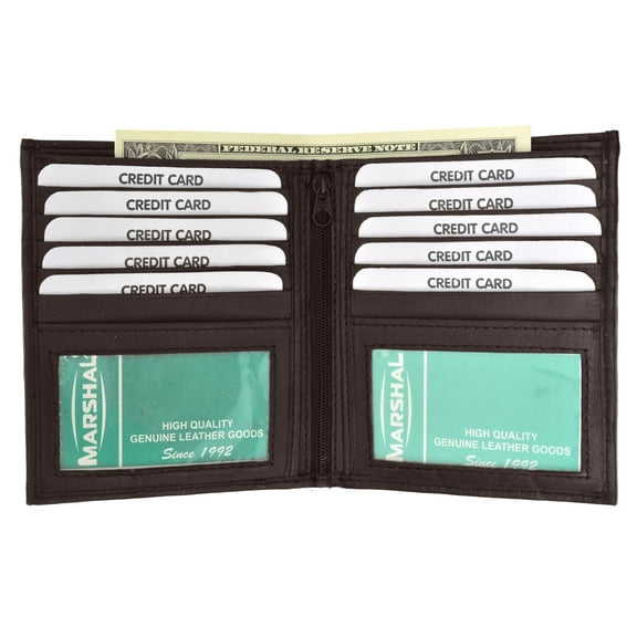 Premium Lambskin Leather Bifold European Hipster Credit Card Wallet P 1502