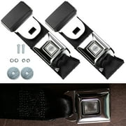 Premium Lap Seat Belts Complete Kit Classic Muscle Car Seatbelt Set Black 60"