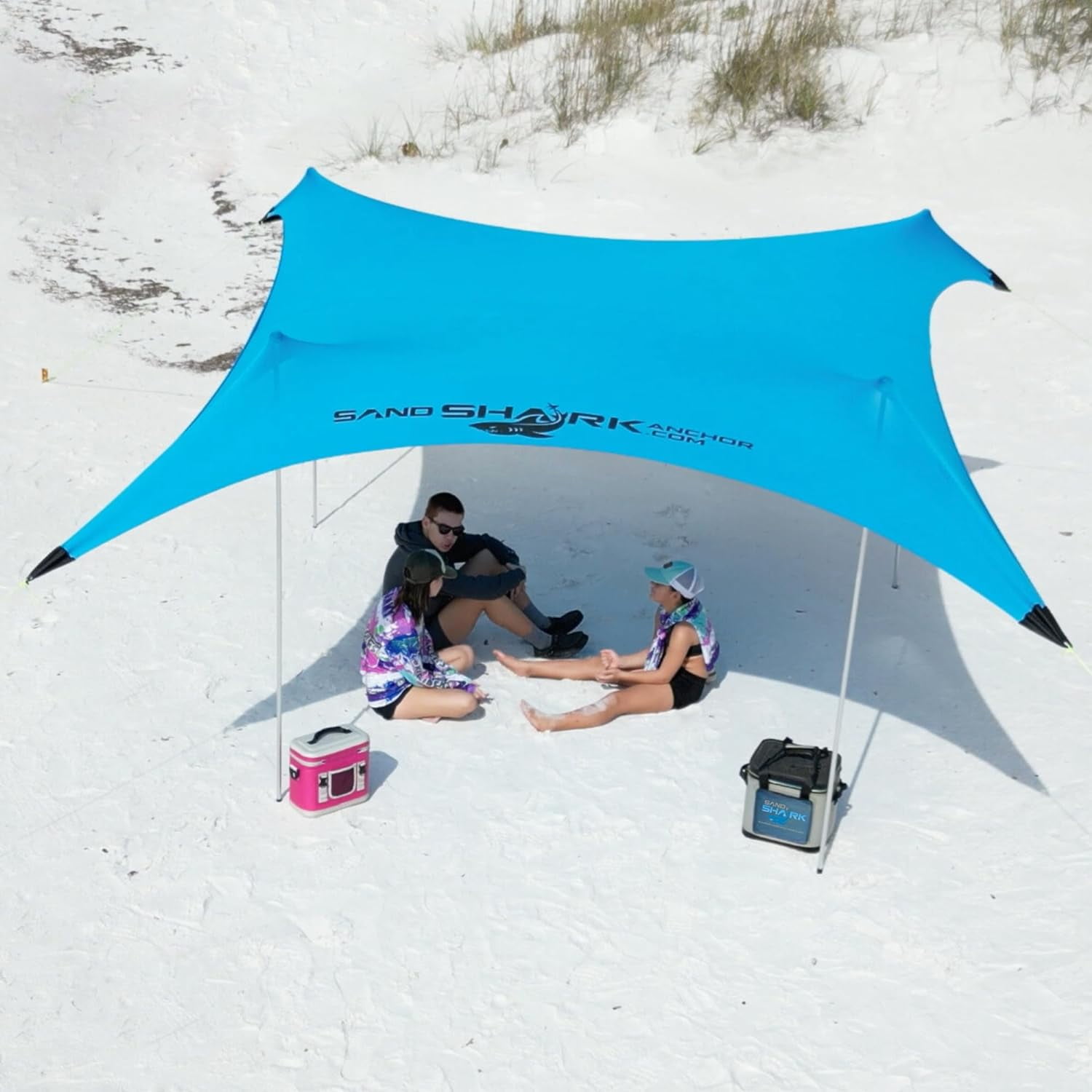 SandShark Blue 10'x10' Aluminum Frame Beach Tent