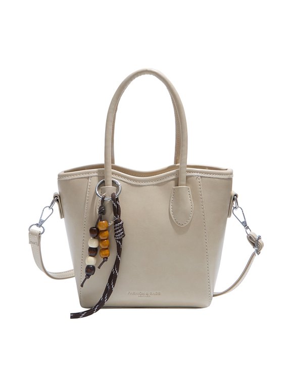 Premium Large Capacity Bucket Bag for Women and Girls, Commuter Handbag Fashion Versatile Shoulder Crossbody Purse with Stitching and Patchwork in Brown for Daily Use 6.69 IN × 3.94 IN × 7.09 IN、0.84