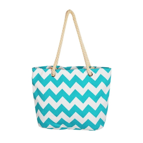 Premium Large Chevron Zig Zag Canvas Tote Shoulder Bag Handbag