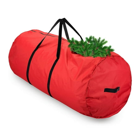 Premium Large Christmas Tree Storage Bag - Fits Up to 7.5ft. Tall Artificial Disassembled Trees, Durable Handles & Sleek Dual Zipper - Holiday Xmas Bag Made of Tear Proof 600D Oxford - 5 Year Warranty