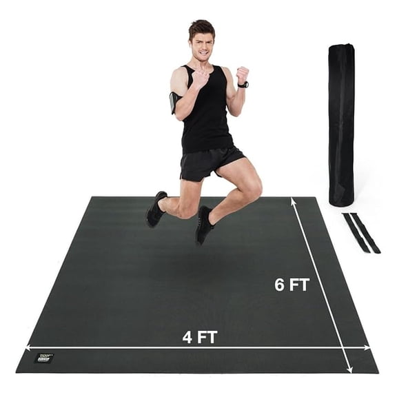 Premium Large Exercise Floor Mats, 7 MM Workout Mats for Home Gym Thick, Heavy-Duty Floor Mat for Gym, Cardio, Weightlifting, Exercise Equipment, Shoe-Friendly