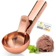 thumbnail image 1 of Premium Large Ice Cream Scoop with Trigger Ice Cream Scooper Stainless Steel, Heavy Duty Metal Icecream Scoop Spoon Dishwasher Safe, Perfect for Frozen Yogurt, Gelato, Sundae, Large Rose Gold, 1 of 4