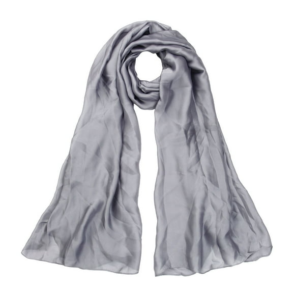 Premium Large Silky Plain Satin Oblong Scarf Wrap