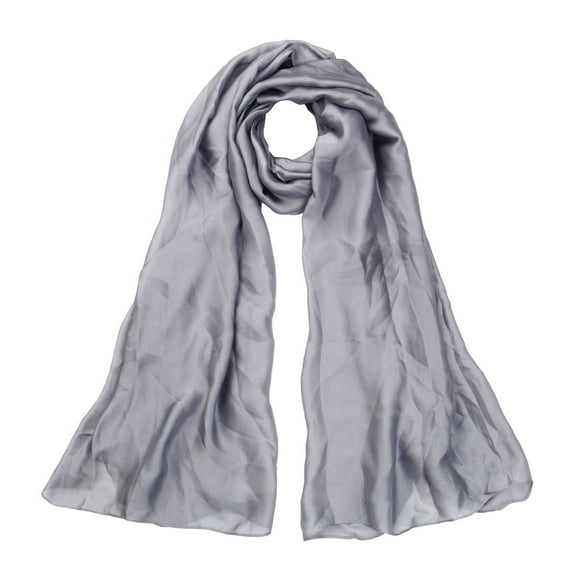 Premium Large Silky Plain Satin Oblong Scarf Wrap