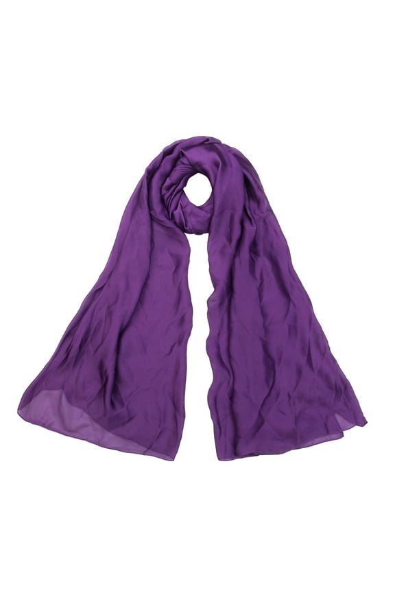 Premium Large Silky Plain Satin Oblong Scarf Wrap