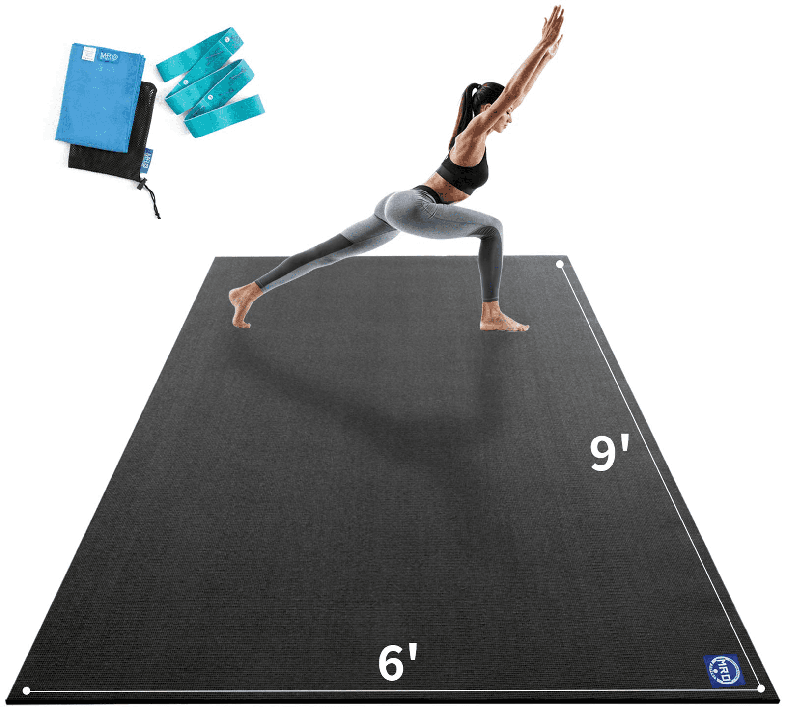Premium Large Yoga Mat 9'x6'x9mm, Extra Wide and Thick Exercise Mats for  Home Gym Workout, Move Freedom, Non-Slip, Soft for Women and Men Fitness,  Eco-Friendly, Barefoot Only,108 x 72 