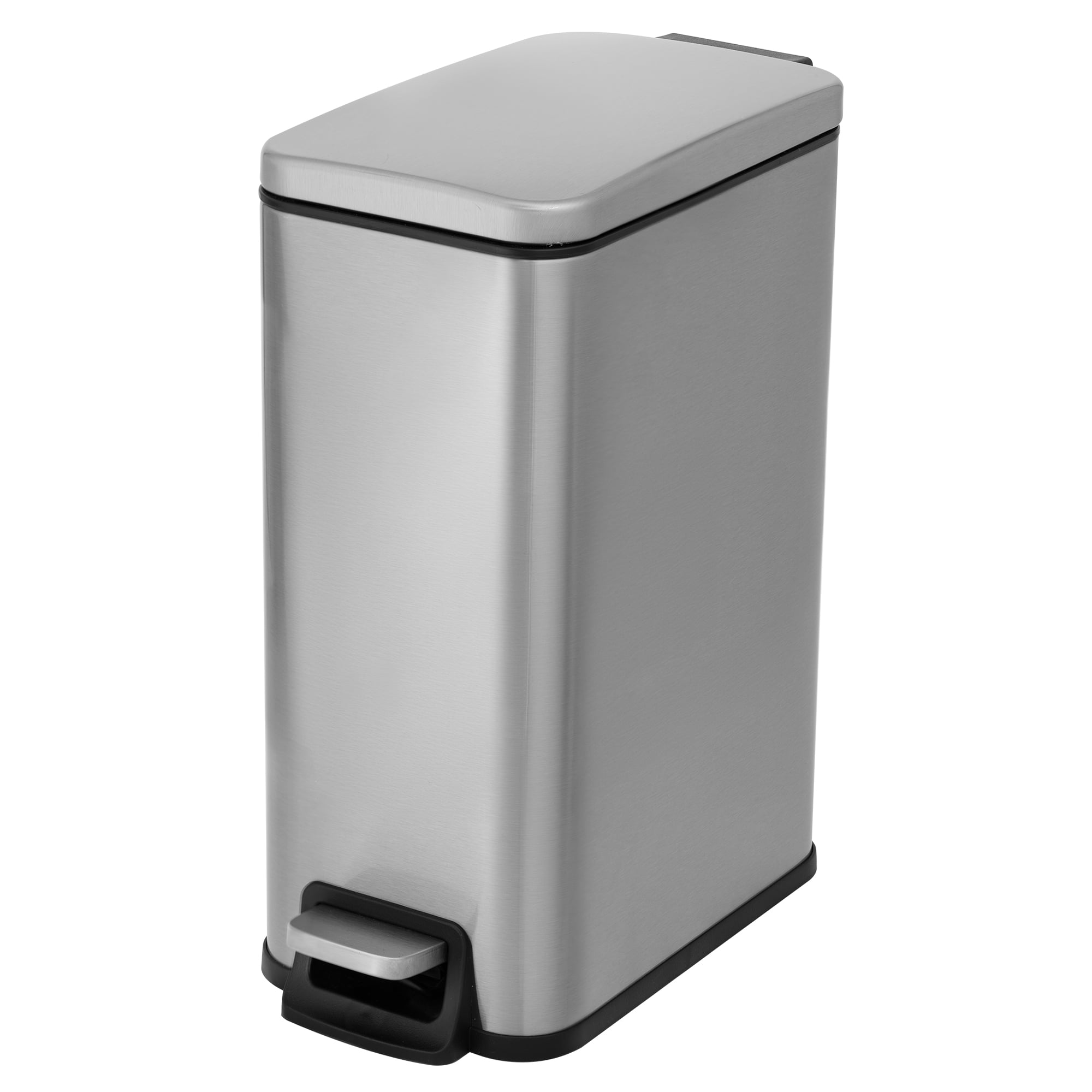 Moorefield Stainless Steel 1.6 Gal Bathroom Trash Can with Soft-Close ...