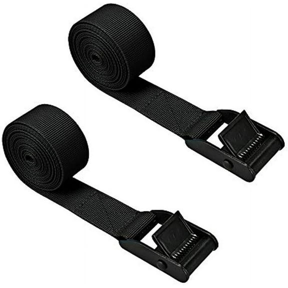 Premium Lashing Strap Short 1" x 6.5 ft, Cam Buckle Tie Down Straps Heavy Duty Secure Straps up to 700 lbs Capacity for Motorcycle,SUP, Kayak, Canoe, Surfboard, Cargo, Boat,Trailer, Luggage, 2pcs