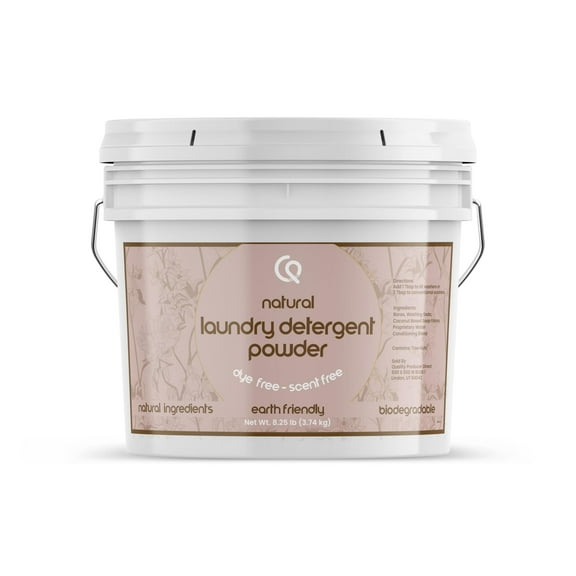 Premium Laundry Soap 1 Gallon 6 lb, Powdered, No Added Fragrance or Brightener, Gentle on Skin, Safe & Non-Toxic, HE Safe, Concentrated Cleaning Power, Resealable Bucket with Scoop Included