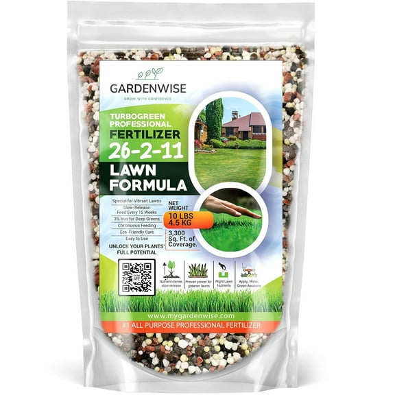 Premium Lawn Fertilizer with Iron - Advanced Nitrogen & Iron-Rich Formula for Growth | Eco-Friendly Grass Fertilizer for Spring & All | Slow-Release (2 QUARTS)
