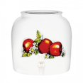 thumbnail image 1 of Premium Lead-Free Porcelain Beverage Dispenser - 2.5 Gallons - Comes with Crock Ring Protector, No-Drip Chrome Painted BPA-Free Plastic Spigot Faucet - Lemons & Strawberries, 1 of 1