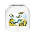 thumbnail image 1 of Premium Lead-Free Porcelain Beverage Dispenser - 2.5 Gallons - Comes with Crock Ring Protector, No-Drip Chrome Painted BPA-Free Plastic Spigot Faucet - Under The Sea Tropical Fishes, 1 of 1