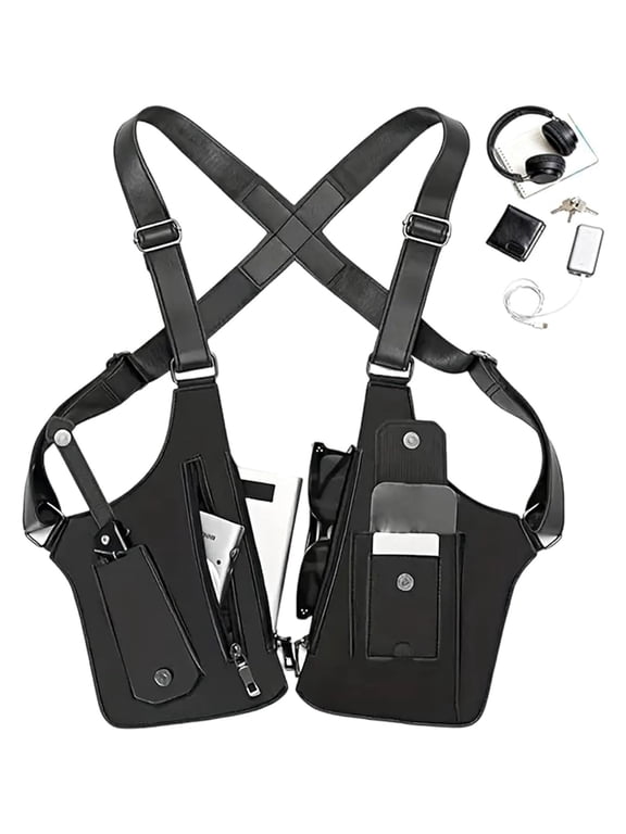 Premium Leather Adjustable Underarm Shoulder Bag,Double Shoulder Armpit Bag,Leather Shoulder Bag,Underarm Shoulder Bag for Men
