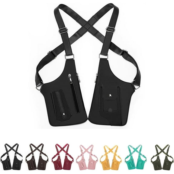 Premium Leather Adjustable Underarm Shoulder Bag for Men & Women - Anti-Theft Hidden Storage