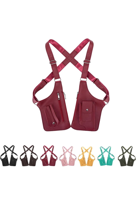 Premium Leather Adjustable Underarm Shoulder Bag for Men & Women - Anti-Theft Hidden Storage