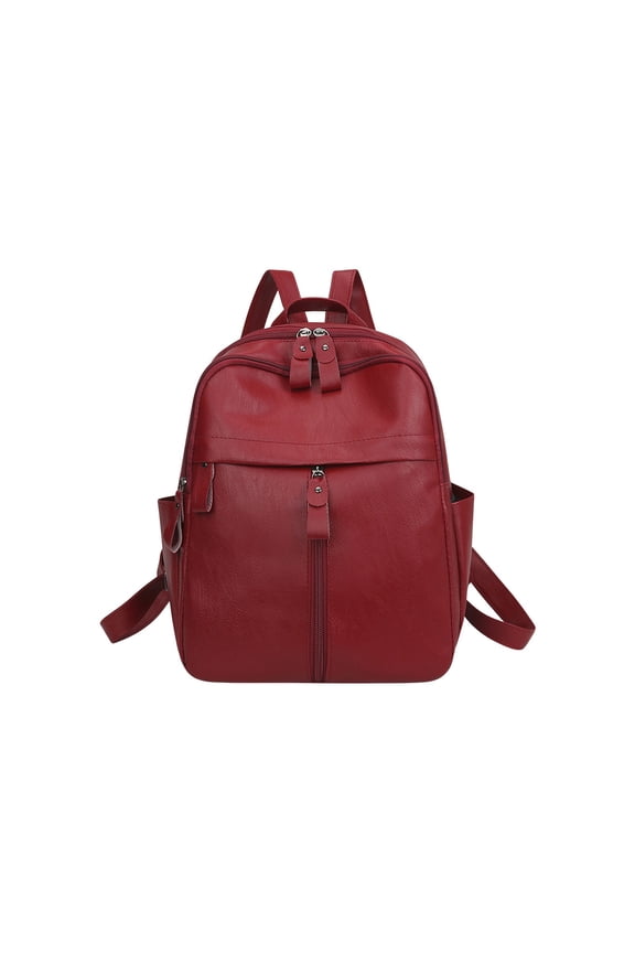 Stylish Leather Backpack with Multiple Compartments, Comfortable Shoulder Straps, Durable Zippers, and Reinforced Accessories for Daily commuting and travel