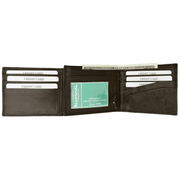 Premium Leather Bifold Side Flap with Snap ID Card Holder Wallet P 1533 (C)