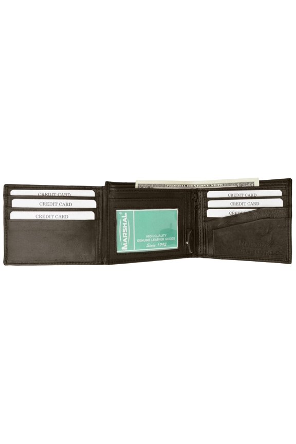 Premium Leather Bifold Side Flap with Snap ID Card Holder Wallet P 1533 (C)