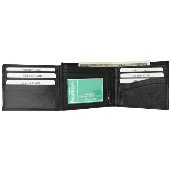 Premium Leather Bifold Side Flap with Snap ID Card Holder Wallet P 1533 (C)