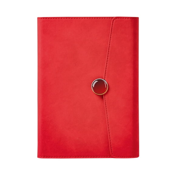 Premium Leather Business Notebook, 8.66x6.49 Inches, 100 Sheets, Drip Molding & Magnetic Clasp, Professional Office Journal (Red)