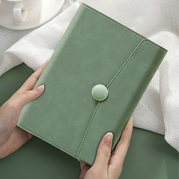 Premium Leather Business Notebook - 8.66x6.49in Executive Journal with 100 Sheets, Magnetic Clasp & Drip Molding Design - Professional Office Gift Writing Notepad