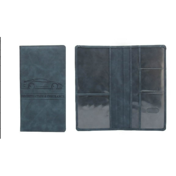 Premium Leather - Car Document Holder Wallet for Registration, Insurance & Vehicle Papers