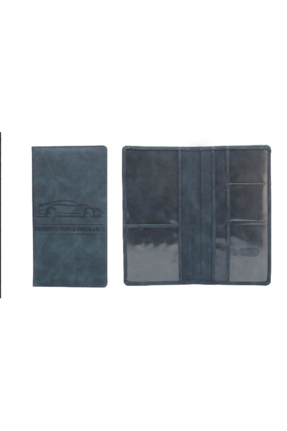 Premium Leather - Car Document Holder Wallet for Registration, Insurance & Vehicle Papers