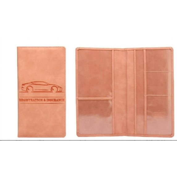 Premium Leather Car Registration and Insurance Holder, Vehicle Document Organizer, Registration and Insurance Card Holder, Car Registration Holder, Insurance Card Holder for Easy Access