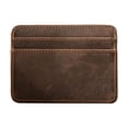thumbnail image 1 of Premium Leather Card Holder Wallet - Multi-Functional Compact Card, Cash, & Key Organizer for Men & Women, Durable Vintage Design, 1 of 5